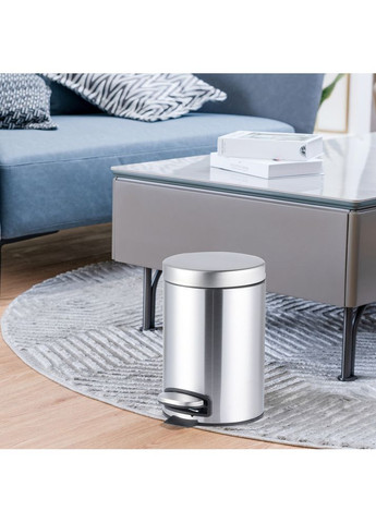 Відро для сміття з плавним закриттям кругле Ellipse-TC0205 SS Color 5л колір нержавійка (MI7076) Mixxus (341331706)