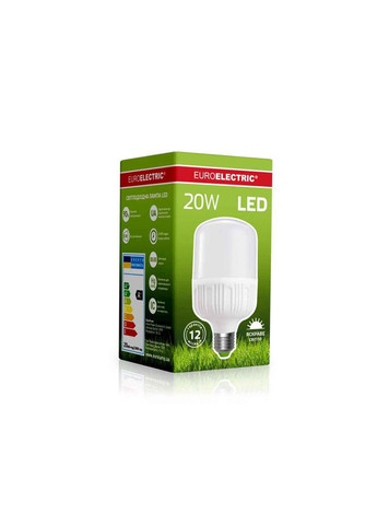Лампа світлодіодна 20W E27 4000K надпотужна Plastic (50) Euroelectric (361316938)