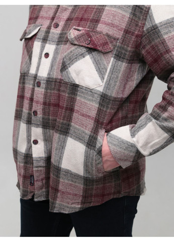 Бордовая повседневный рубашка в клетку Jean Piere