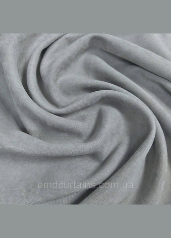 Комплект шторы 2 шт с подхватами 200х250 см микровелюр Серо-голубой тюль бамбук 550 см Тепло-белый No Brand (337356939)