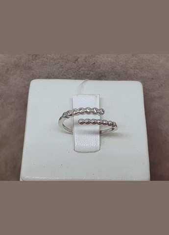 Срібне незамкнене кільце з фіанітами. 901-01049 Qvaliz (322578665)