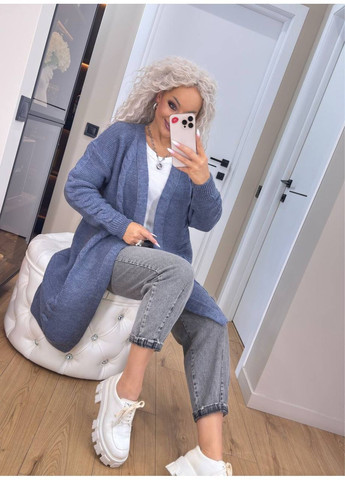 Синий демисезонный кардиган No Brand