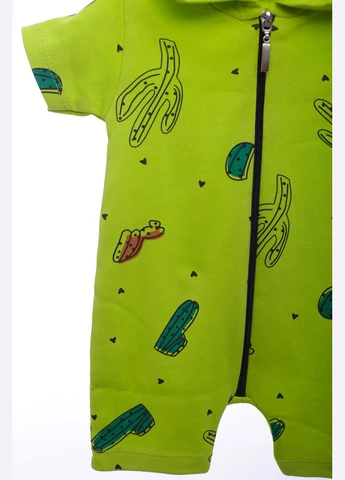Пісочник із капюшоном трикотажний Cactus салатовий 74 см (43034) BABYKROHA (297199317)