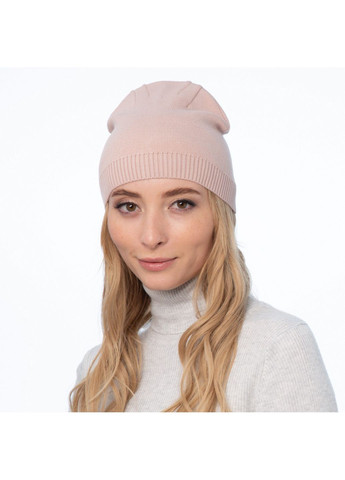 Шапка біні жіноча віскоза бежева LUMINA LuckyLOOK 237-407 (322792545)