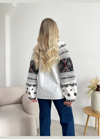 Белая вышитая рубашка "веснянка" ESQ прямой (319322794)