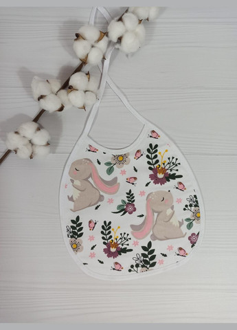 Набір слюнявчиків,22х25 см + еко гризунок "Шурхітливі вушка" 7х18см a.l.babybox Зайки на галявині No Brand (315488417)