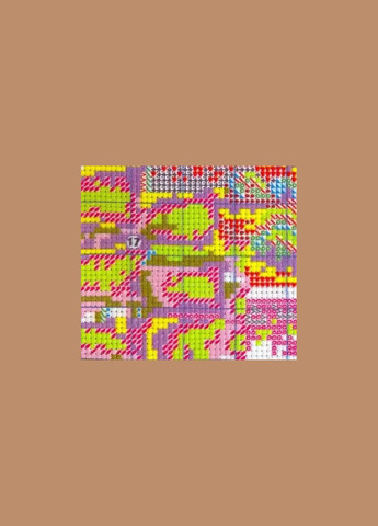 Набор для вышивания по нанесённой на канву схеме "Travel round the worl".AIDA 14CT printed, 60*51 см Joy Sunday (313613502)