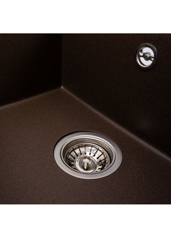 Гранитная мойка для кухни CRIPTA 6550 матовая тёмная скала Valeso (358500899)