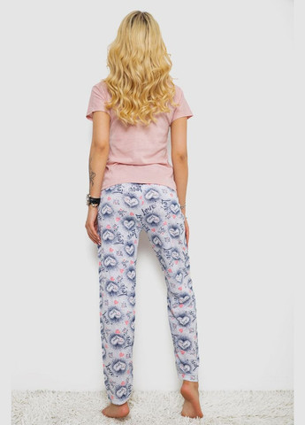 Пудрова всесезон жіноча піжама з принтом Fashion