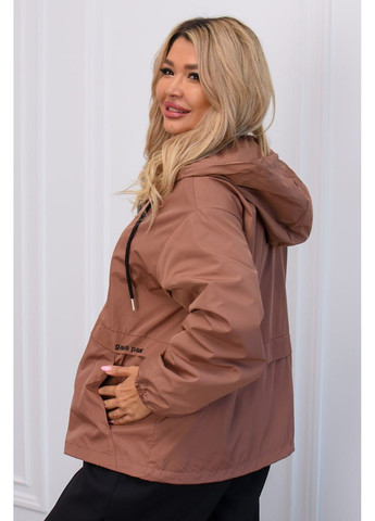 Кавова демісезонна куртка-вітровка жіноча Style Point