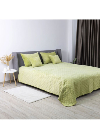 Двоспальне велюрове покривало 180*240 см гіпоалергенне Салатове (24290180240) ТЕП (364503570)