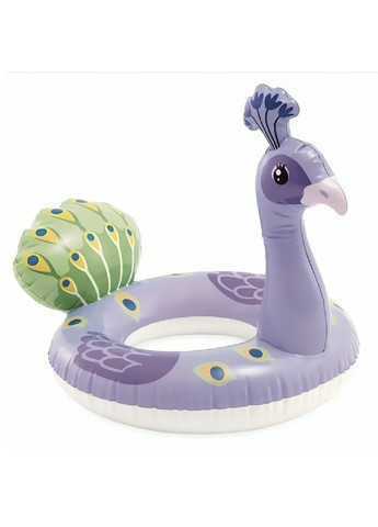 Надувной детский круг для плавания купания в басейне водоеме на пляже для детей малышей 3-6 лет 97х58 см (479999-Prob) Павлин Unbranded (327999640)