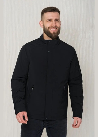 Чорна демісезонна весняна чоловіча куртка великого розміру SK