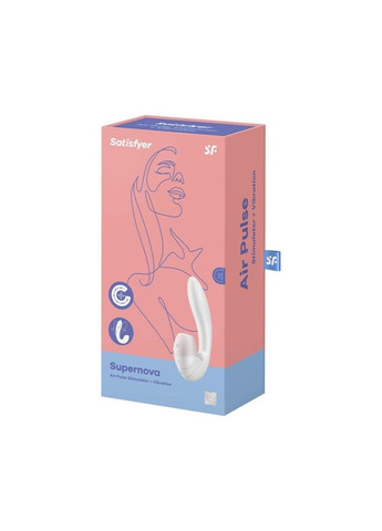 Вакуумний вібратор Supernova White, 2 положення ствола Satisfyer (297516722)