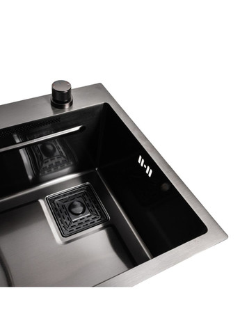 Мойка из нержавеющей стали 7545A PVD черная HANDMADE "ВОДОСПАД" Platinum (306375563)