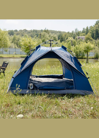 Намет кемпінговий тримісний 190×190×140 (см) автоматичний LU-002 Сиій LUGI (353503747)