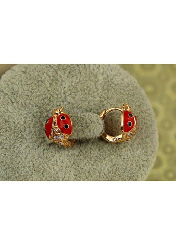 Серьги детские Жук Божья коровка 1,2 см золотистые love-shopping Xuping Jewelry (362504278)