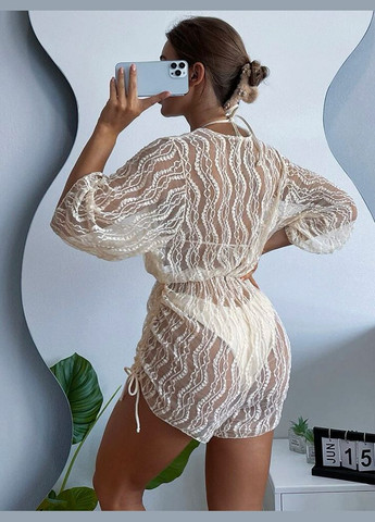 Бежевый демисезонный купальник раздельный бежевый+комбинезон раздельный No Brand 8063