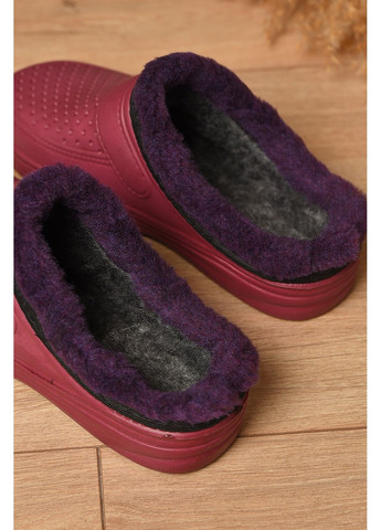 Бордовые сабо женские пена на меху бордового цвета Let's Shop