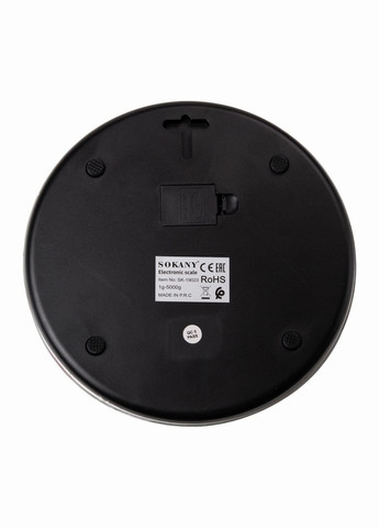Кухонні настільні електронні ваги для зважування продуктів SK-19023 до 5кг LCD-дисплей Білий Sokany (315913764)