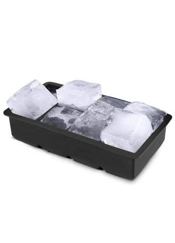 Форма для льоду силіконова ICof 8 комірок чорна Лоток для кубиків фігурного льоду (R051352) No Brand (330779156)
