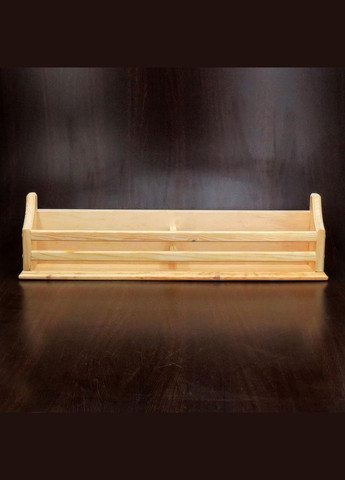 Настінна книжкова полиця з дерева Маргарита 10х75 бланже (КПГ-10750201) No Brand (328081964)