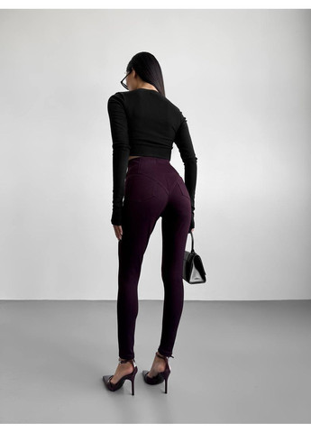 Бордовые демисезонные трикотажные леггинсы Україна