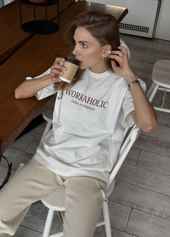 Футболка WORKAHOLIC No Brand Оверсайз - (327843526)