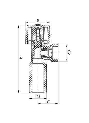 Кран кульовий 1/2x1/2 (KR.511) (KR0101) KOER (315508114)