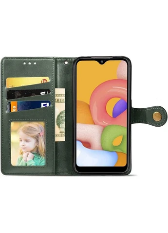 Чехол-книжка для Samsung Galaxy A04e Gallant (PU) искусственная кожа зеленый с подставкой и визитницей No Brand Gallant (PU) (402117161)