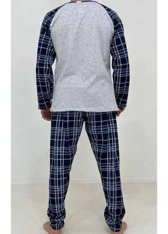 Піжама (лонгслив, штани), колір Темно-синій Fashion (370032847)