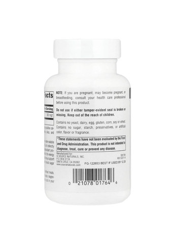 Альфа-липоевая кислота, 300 мг, Alpha Lipoic Acid, 60 капсул Source Naturals (322741148)