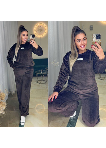 Костюм 1132 домашній хутро Тедді штани та кофта Україна (370917444)