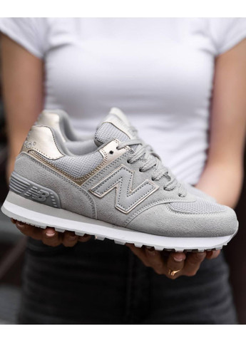 КРОСІВКИ ЖІНОЧІ NEW BALANCE 574 GREY GOLD V3 НЬЮ БЕЛАНС 574 No Brand сірі демісезони (369393416)