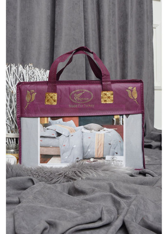 Комплект постільної білизни сірого кольору полуторний Let's Shop (365726794)