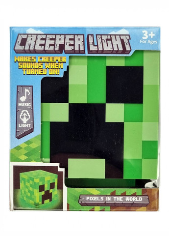 Блок ночник Крипер Майнкрафт 9см Minecraft аккумулятор No Brand (293510644)