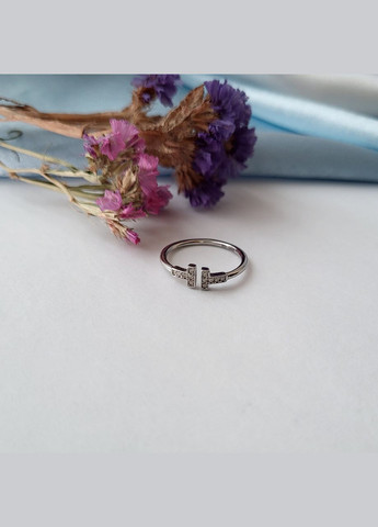 Кільце срібна жіноча каблучка вставка куб.цирконій серце 17- 17.5 розмір срібло 925 покрите родієм 1410 Nobrand (363969223)