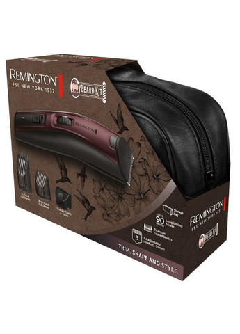 Тример Beard Kit, для бороди, вусів і голови, акум., титан.напил., бордовий Remington (314832545)