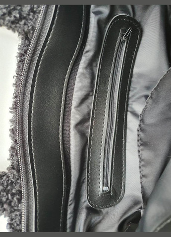 Женская меховая сумка-шопер на весну Rami mod 2 искусственный мех и экокожа серого цвета JUGO rami 2 (288577278)