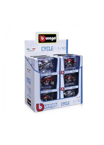 Модели МОТОЦИКЛОВ в диспенсере (ассорти, 1:18) Bburago (315155121)
