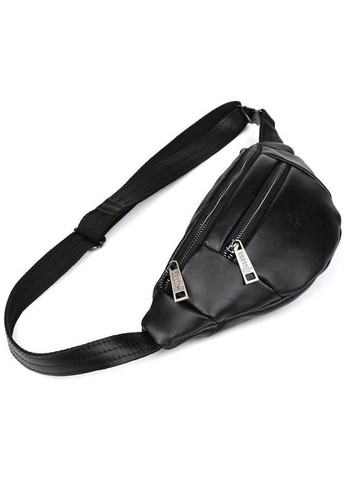 Спортивная сумка женская на пояс через плечо из натуральной кожи средняя Черный 35495 TARWA (352165958)