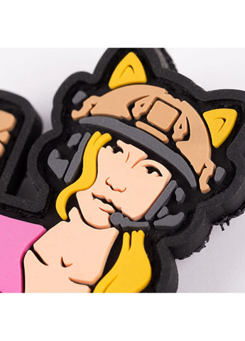 Патч/Шеврон Дівчина-кішка (рожева) (1083) Dobroznak (367183132)