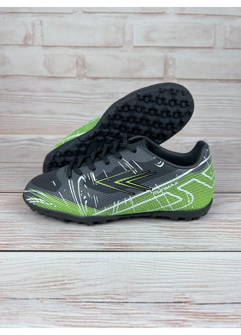 Дитячі сороконіжки сірі низькі для дітей спортивні зі штучної шкіри для футболу No Brand (361970595)