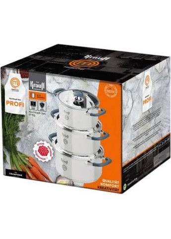 Набор кастрюль MasterChef 2+2.7+3.7 л (26-238-089) Krauff (324744536)