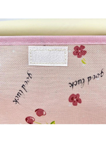 Органайзер для хранения носков нижнего белья мелочей аксессуаров спанбонд 31х27х12 см (477011-Prob) Розовый с ягодами Unbranded (293343329)