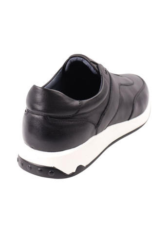 Чорні кросівки чоловічі чорні натуральна шкіра Brooman 1003-24DTS