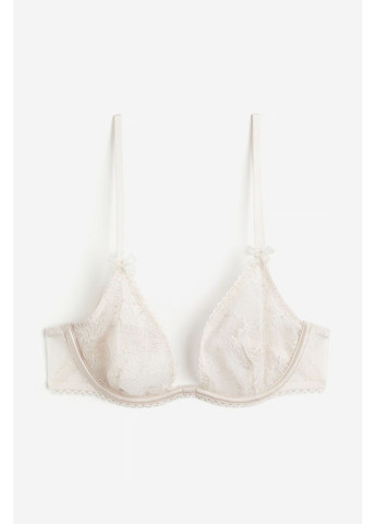 Молочний мереживний бюстгальтер H&M