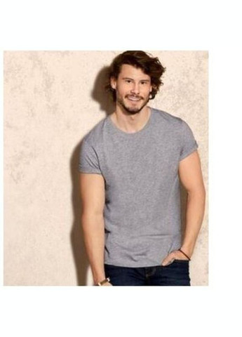 Сіра чоловіча базова футболка розмір s сіра Livergy