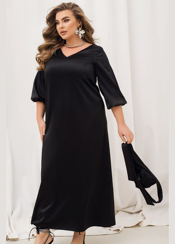 Черное вечернее платье Minova однотонное