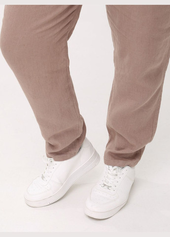 Брюки женские коричневые слоучи льняные летние Estensivo Slouchy (297373558)
